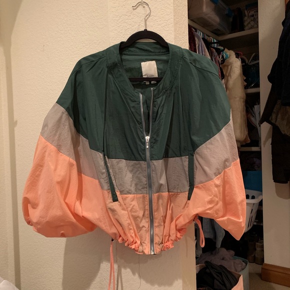Anthro Elevensens Colorblock Windbreaker - Picture 3 of 6